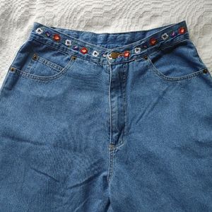 embroidered jeans